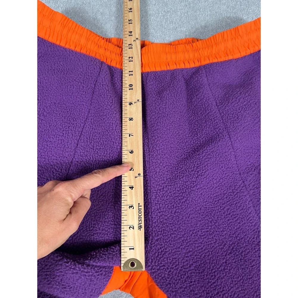 The North Face Denali Fleece Pants Purple Orange Colorblock Mens Joggers Large